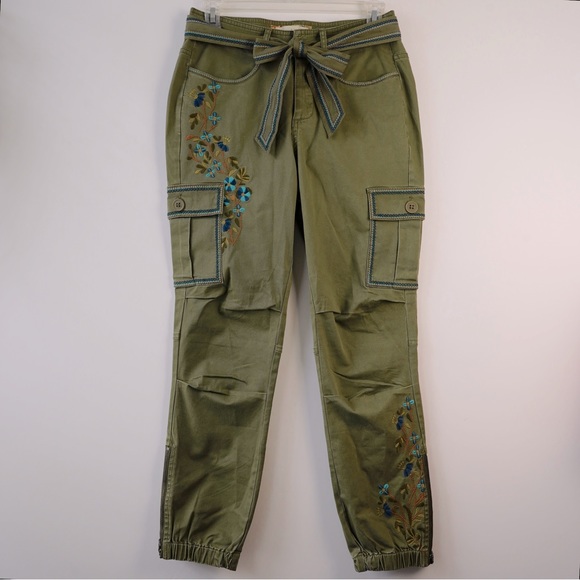 Sundance Catalog Embroidered Cargo Joggers - Picture 1 of 11